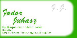 fodor juhasz business card